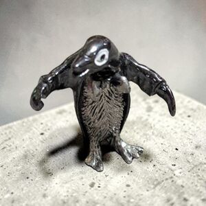 Vintage Pewter Penguin Miniature Figurine, Small Arctic Bird Collectible